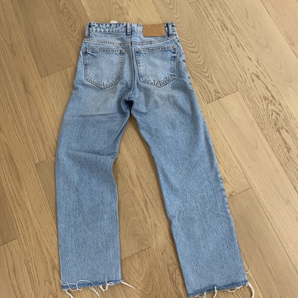 Hi - Rise Blue Straight Leg Jeans - Zara - Picture 2 of 2